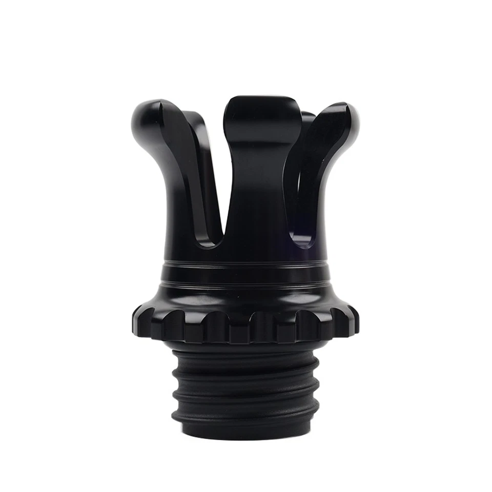 Motorcycle Vented King Crown Gas Cap Fuel Tank Black For Harley XL883 Road King Foto 3 de 4