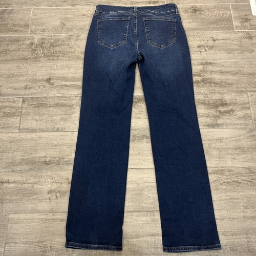 NYDJ Marilyn Straight Jeans Women's Size 6 Lift Tuck Blue Denim Pockets Zip Fly - Picture 4 of 9