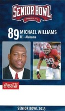 2013 Michael Williams Senior Sr Bowl Rookie Rc Card UA Alabama Crimson Tide SEC. rookie card picture