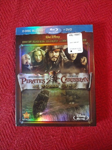 Pirates of the Caribbean: At World's End (Blu-ray/DVD, 2007, 3-Disc Set, W/Slip)