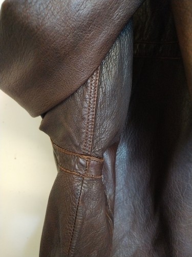 VINTAGE Men's Leather Jacket, REISS, BROWN, UK Size L - Picture 10 of 14