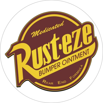 LEETPRINTS Medicated Rust.eze Bumper Ointment Rear end | Laminated Vinyl Decal Sticker