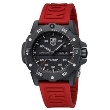 Luminox Men's Watch Master Carbon Seal Automatic Black Dial Rubber Strap 3875