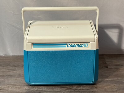 Coleman 10 Flip Lid Teak Aqua Cooler Model 5210 Hipster 10 Quart