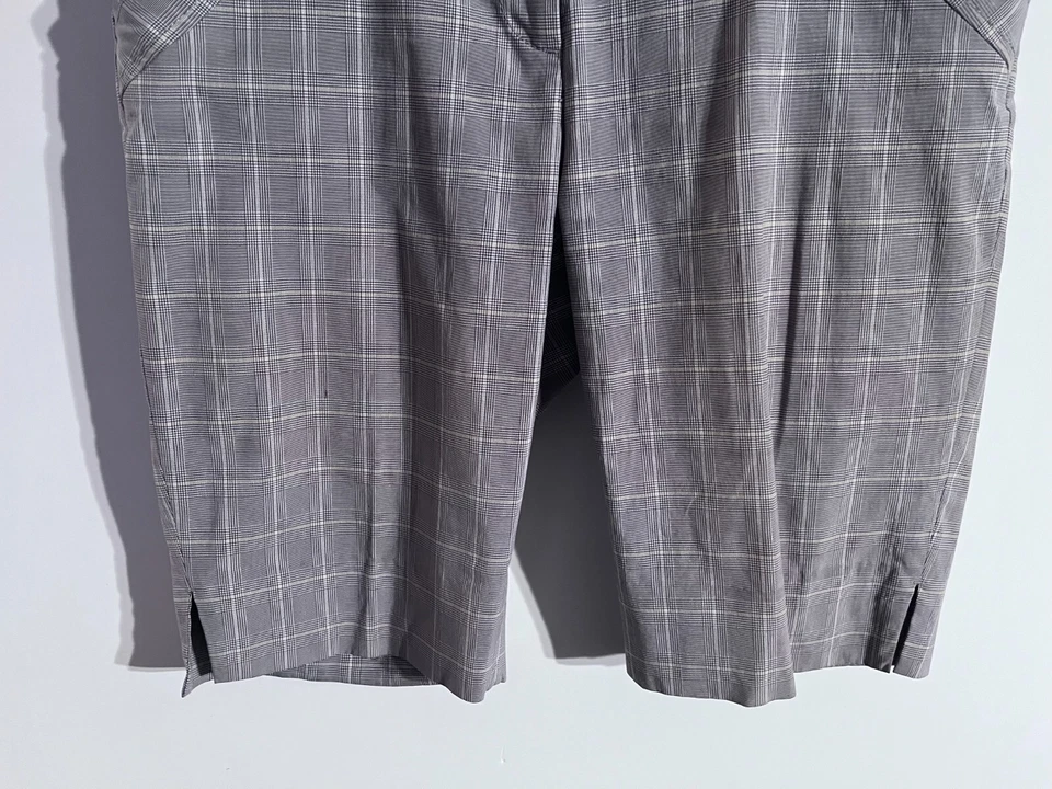 Cutter & Buck Womens 8 Gray Plaid Walking Shorts Classic Golf Tennis Pickle Ball - Image 4 of 4