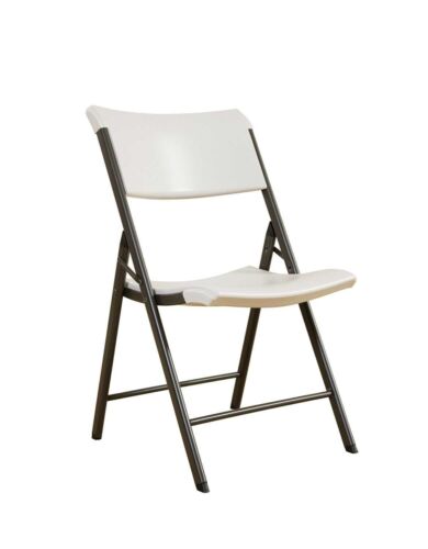 Lifetime 480074 Contemporary Folding Chair, Almond Steel Frame, 4-Pack - Picture 1 of 3