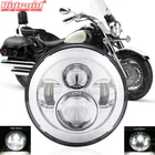 7"inch LED Headlight Projector Hi/Lo Beam for Yamaha V-Star XVS 650 1100 Classic
