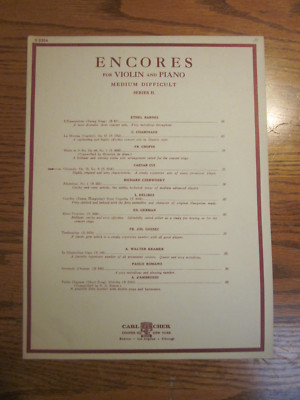 CAESAR CUI ORIENTALE OP.50 NO.9 Violin & Piano Sheet Music CARL FISCHER S3354