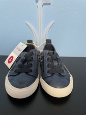 NEW Cat Jack Toddler Boys Navy Dinosaur Slip On Zipper Sneakers Size 5