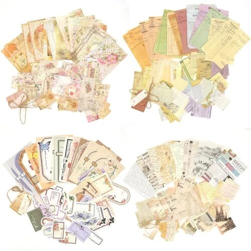 400 Pcs Vintage Journaling Supplies Scrapbook Paper for Junk Journals Planner - Picture 1 of 6