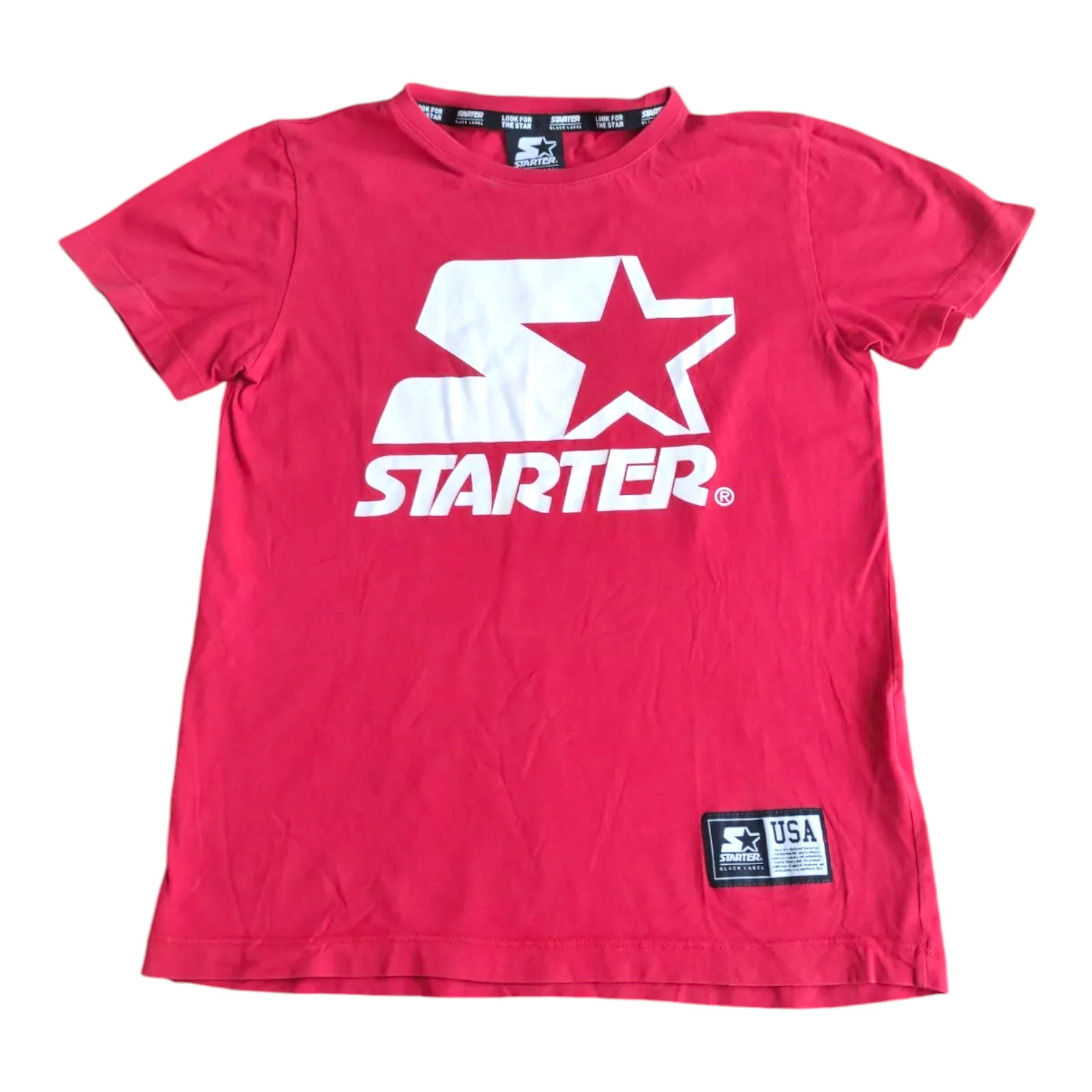 Starter Camiseta Rojo Spellout Talla XL Niño