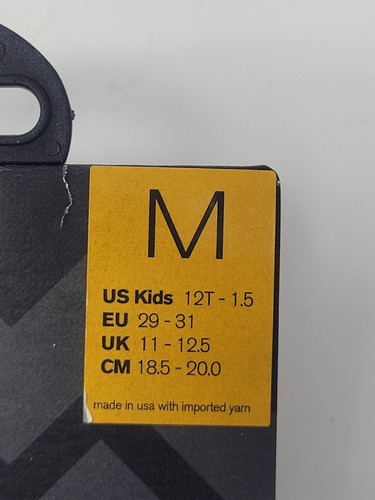 Point6 Merino Wool Kid Light Over the Calf Socks Size Medium 12T-1.5 Gumdrop BLK - Picture 2 of 4