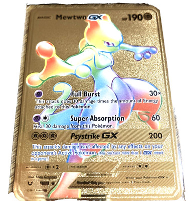 MEWTWO GX hp190 - PSYSTRIKE FULL BURST SUPER ABSORPTION - METAL