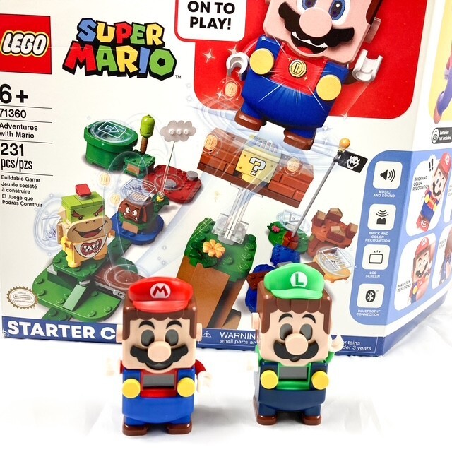 LEGO Super Mario Luigi Figure with Tested Working Parts & Starter Course 71360