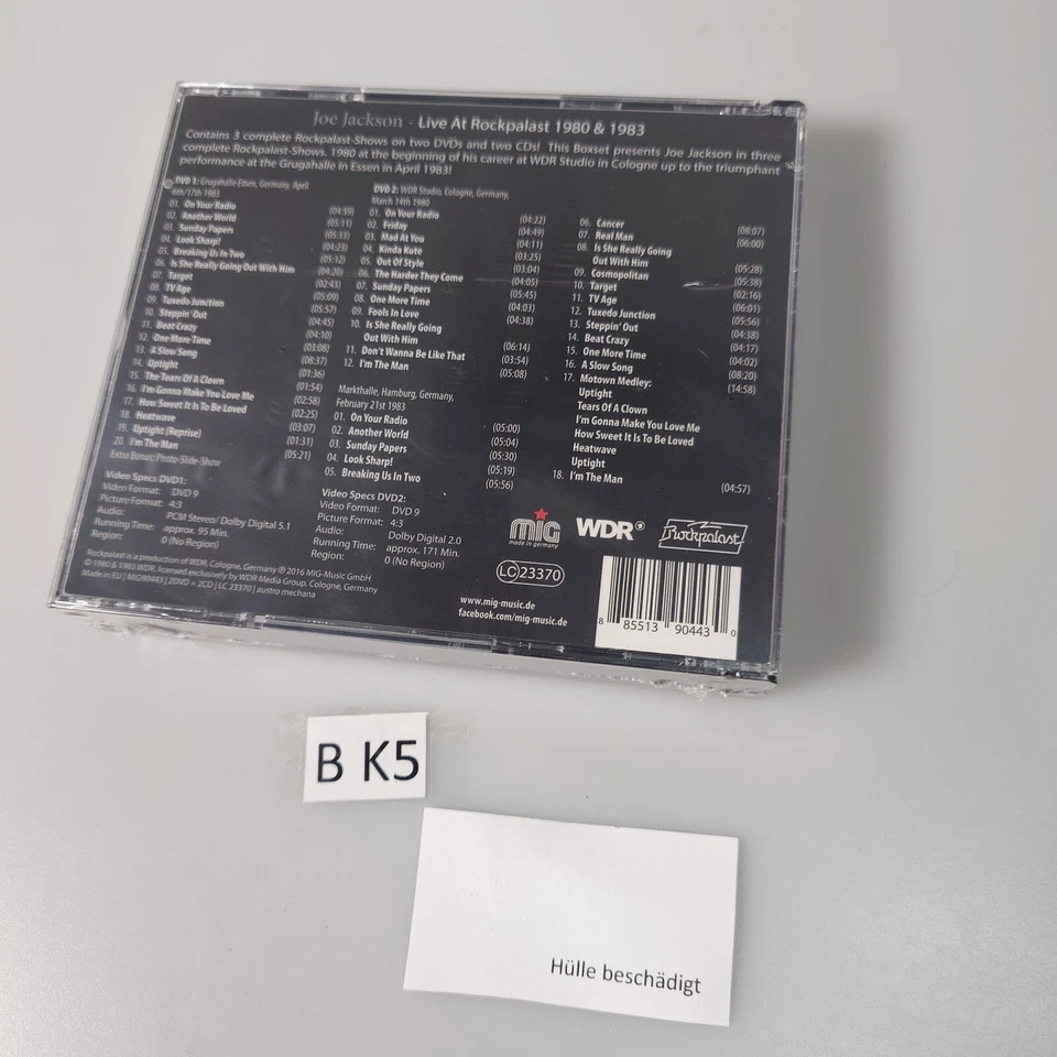 Joe Jackson - Live At Rockpalast (2-CD & 2-DVD) - Pop Vocal - Bild 4 von 4