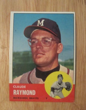 Claude Raymond 1963 Topps #519 ROOKIE Trading Card MLB Baseball Milwaukee Braves