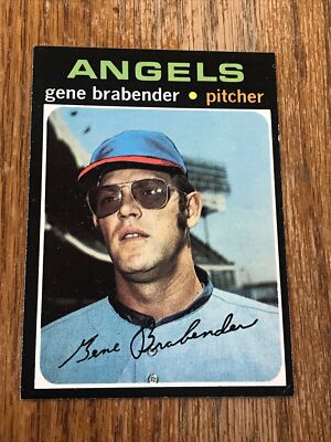 1971 TOPPS CALIFORNIA ANGELS GENE BRABENDER #666 EX-MT SHORT PRINT SP Sharp