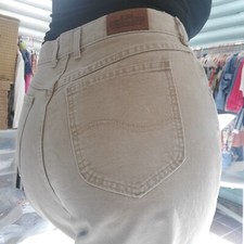 Vintage lee tan khaki jeans women's 14