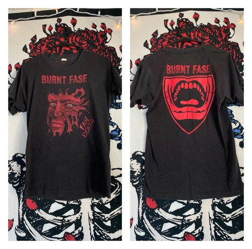 BURNT FASE Nature Gone Mad Promo T-Shirt Heavy Meta 1980s vintage concert t-shirt, vintage, single stitch, B+ condition