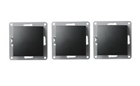 3Er Set Wechselschalter Flair, 250V~/10A, Up, Steckanschluss, Matt Schwarz