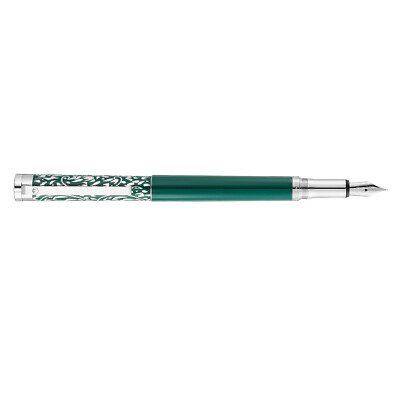 Waldmann 925er Sterling-Silber Füller XETRA VIENNA grün,Wiener Handgravur,M