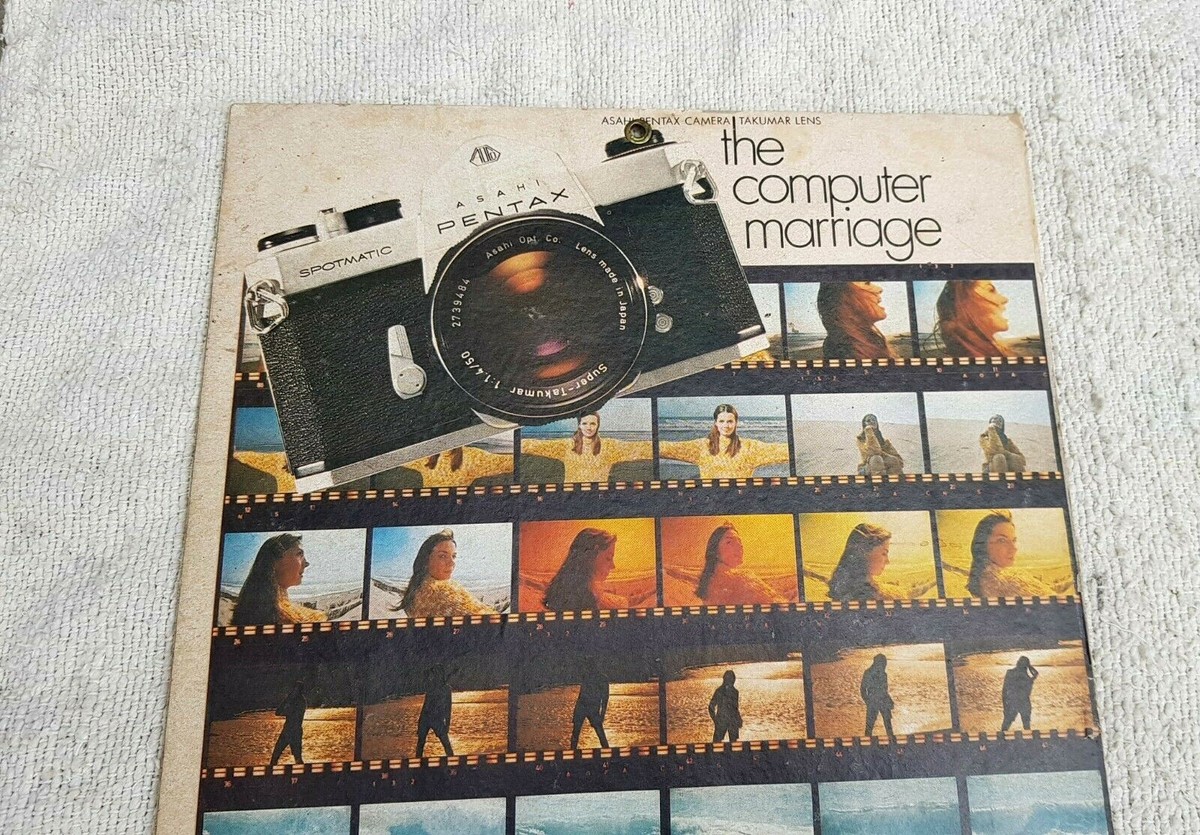 Vintage Asahi Optical Pentax Camera Adv Cardboard Sign Board