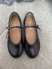 Black Leather Bloch Tap Shoes. kids size 11, 1 Heel
