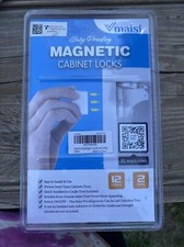 Maisi Baby Proofing Magnetic Cabinet Locks - 12 Pack Magnetic Child Locks 2 keys