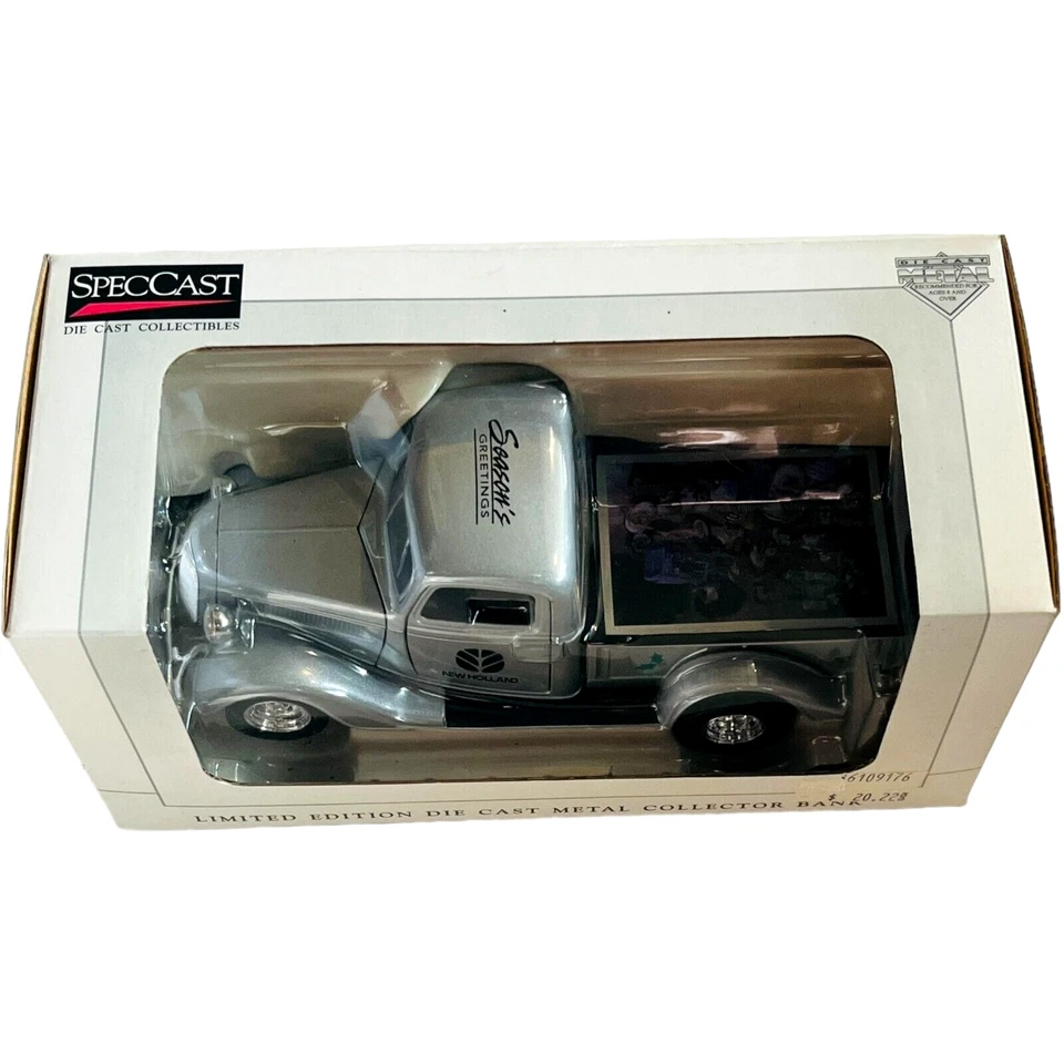 Banco de monedas fundidas a presión SpecCast New Holland Season's Greeting 1937 camioneta Ford Foto 2 de 4