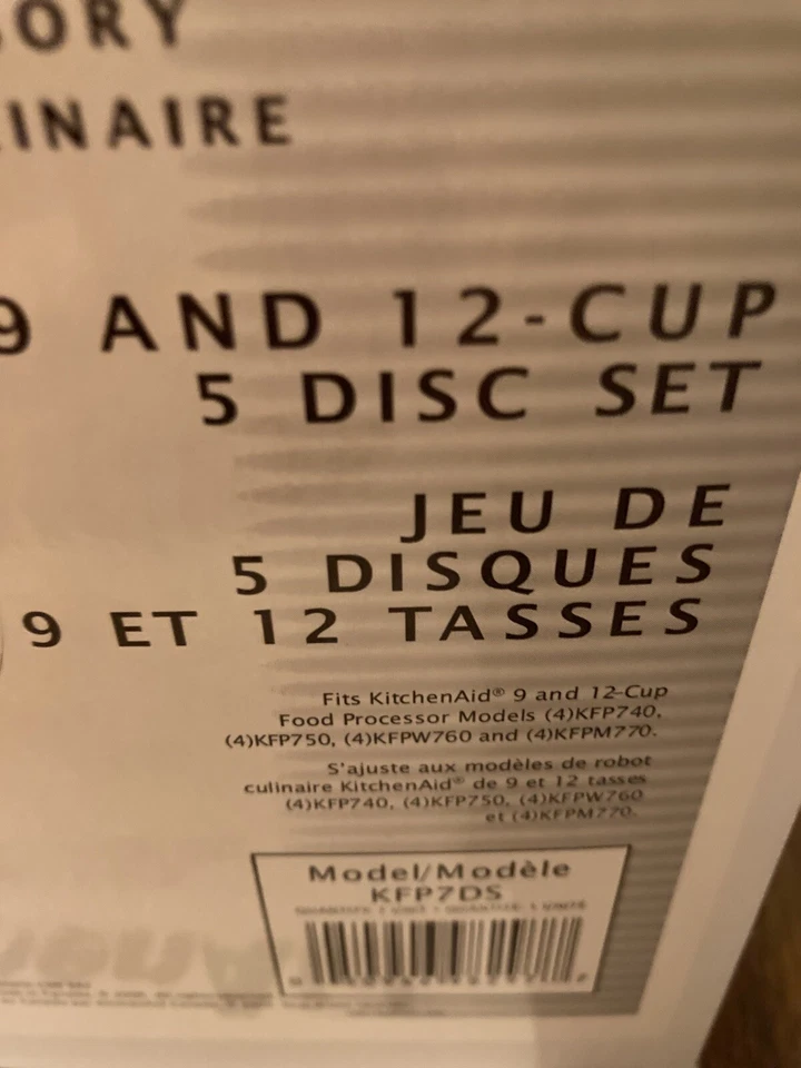 KitchenAid food processor accessories five disc set new - Image 3 of 4