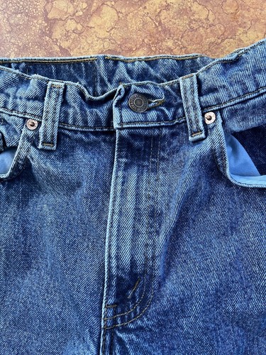 Levis Womens 550 Jeans 29x30 Relaxed Tapered Medium Blue Y2K VTG - Picture 4 of 19