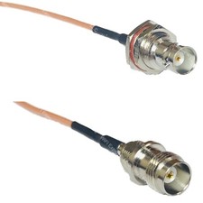 RG316 BNC FEMALE BIG BULKHEAD to TNC FEMALE RF Cable Rapid-SHIP LOT