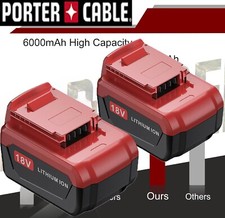 2PACK 18V 8.0Ah Lithium-Ion Battery for Porter Cable 18Volt PC18B PC18BL PC18BLX