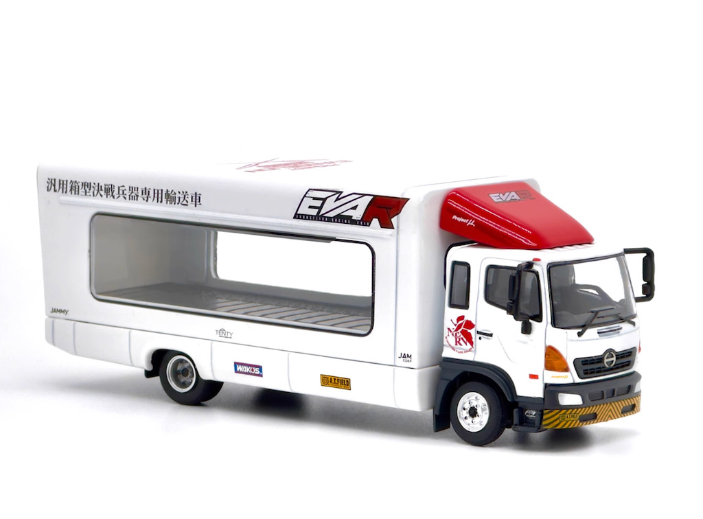 HINO カーデッキ24v用これがラスト品 UM 1:64 White 500 HINO EVA Ranger Transporter Truck Model Diecast
