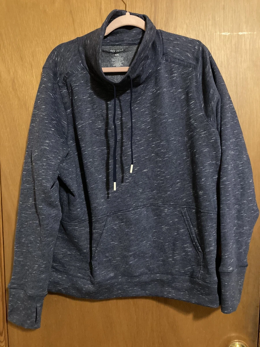 Tek Gear Ultrasoft Fleece Cowl Neck Sweatshirt XXL Blue Navy Romance