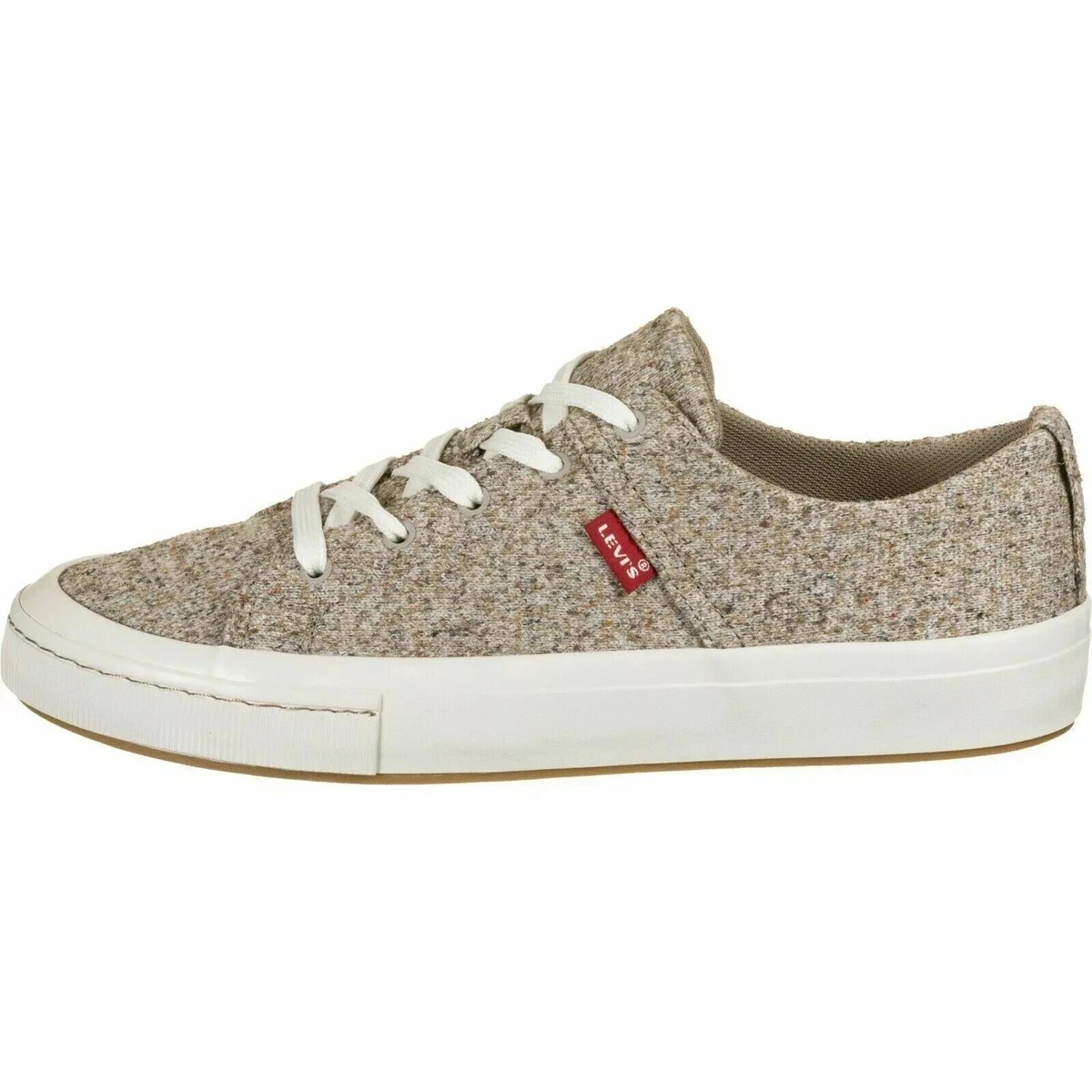 LEVI'S Sherwood Low 38109-0260 Men's Canvas Trainers-White Shoes (Size UK  10)