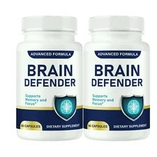 2-Pack Brain Defender Capsules, Supports Memory and Focus - 120 Capsules