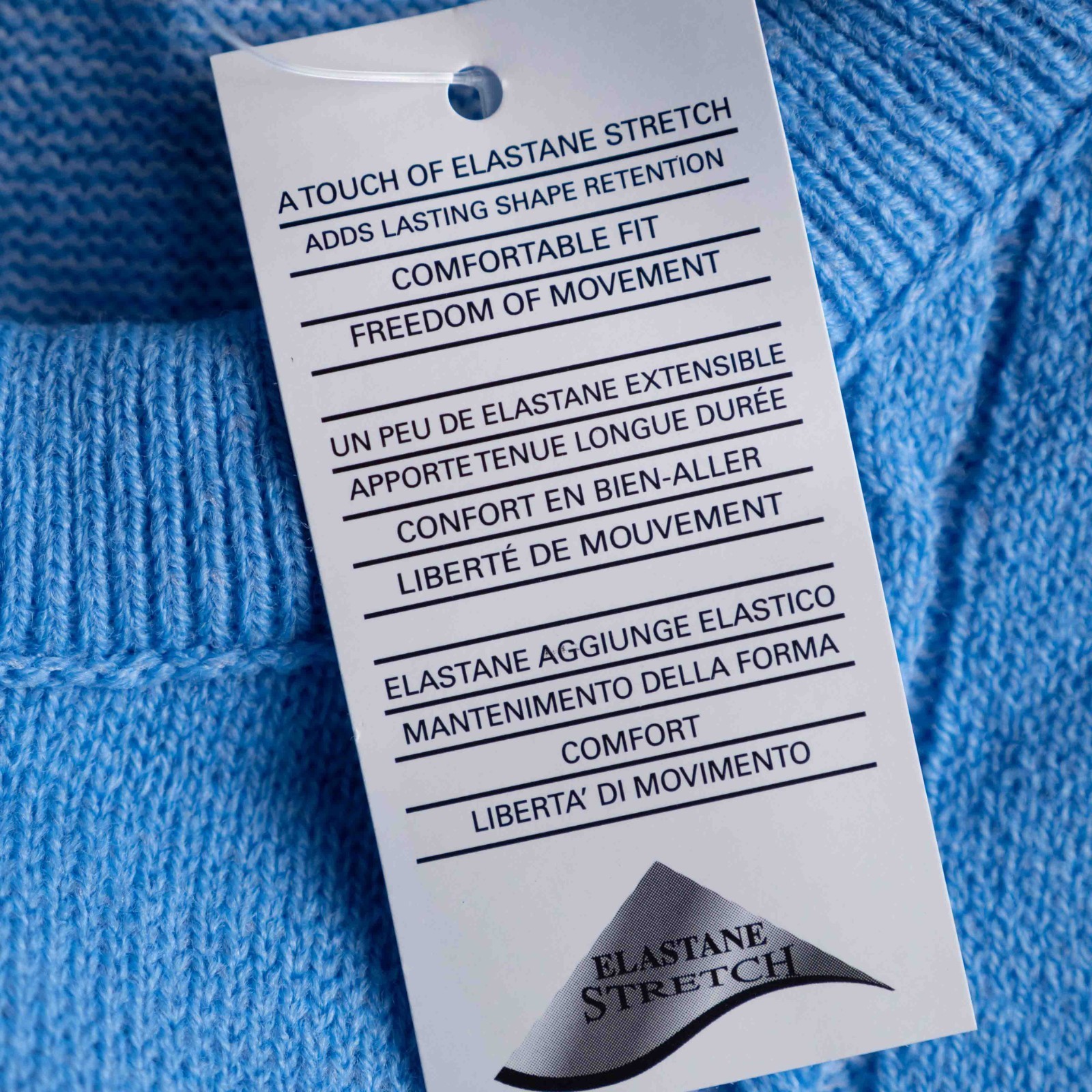 Pyari Collection Blue Diamond Line Pattern Short Sleeve L/XL Jumper New With Tag image 8