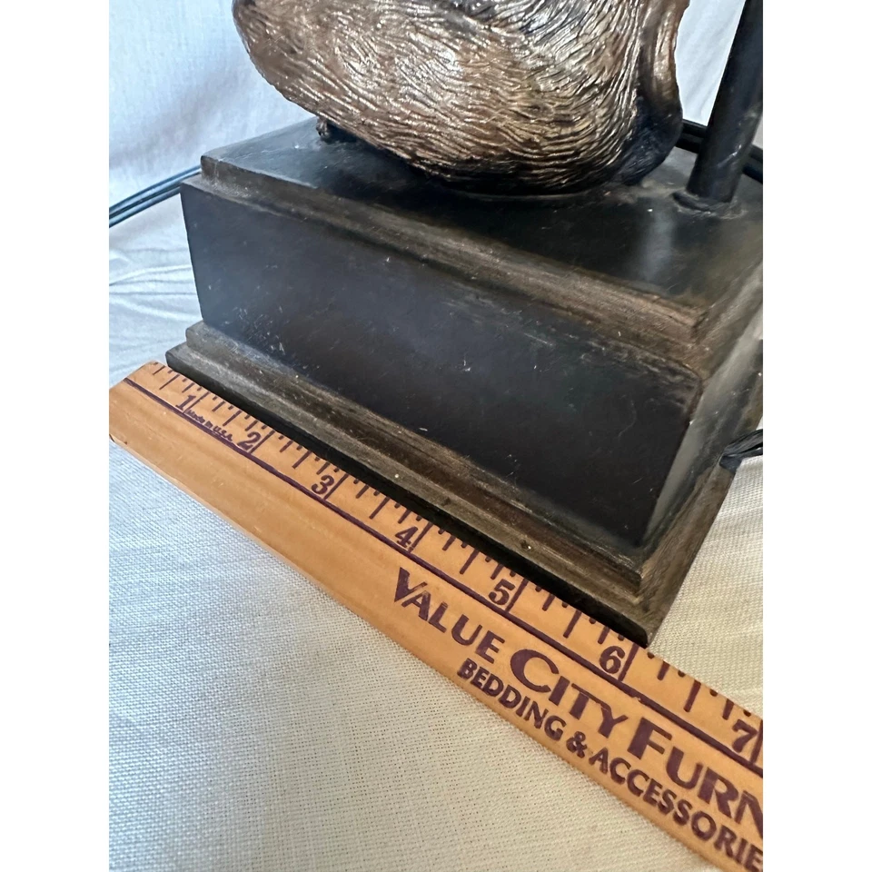 2 Lámparas De Colección 3 Monos Resina Mesita de Noche Par Negro A Juego Caprichoso Foto 3 de 4