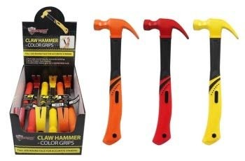 Max Force 2222036 Claw Hammer with Colorful Grips (3 Hammers)