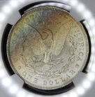 1883 O Morgan Silver Dollar Graded NGC MS63 Rainbow Color Toned Certified Coin