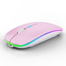 Wireless Bluetooth Mouse Rechargeable Laptop Mice with LED Lights Silent Slim...