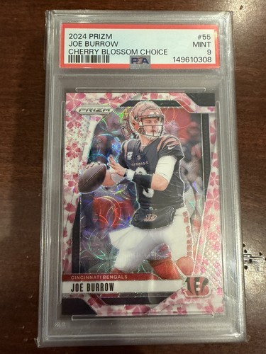 2024 Panini Prizm Joe Burrow Cherry Blossom Choice 13/15 PSA 9
