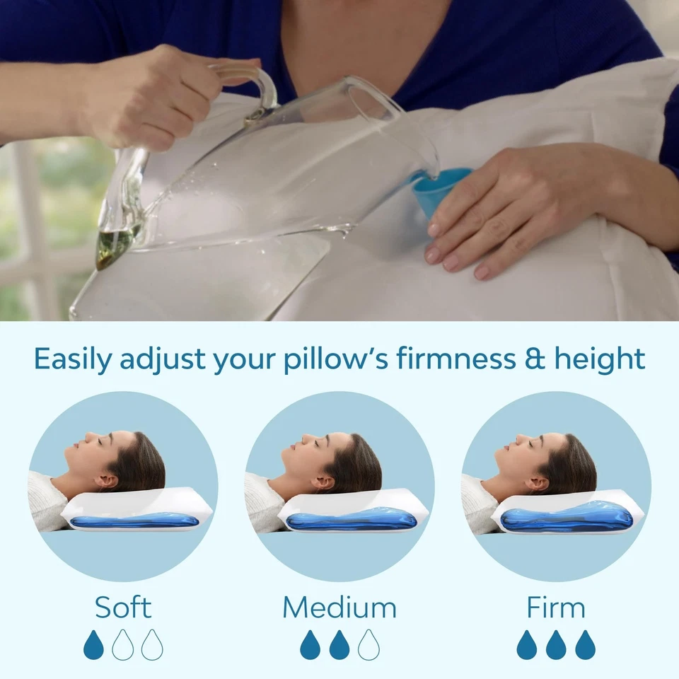 Fiber Water Pillow - Adjustable Pillow for Neck Pain Relief, Pillow for Side,... - Image 4 of 4