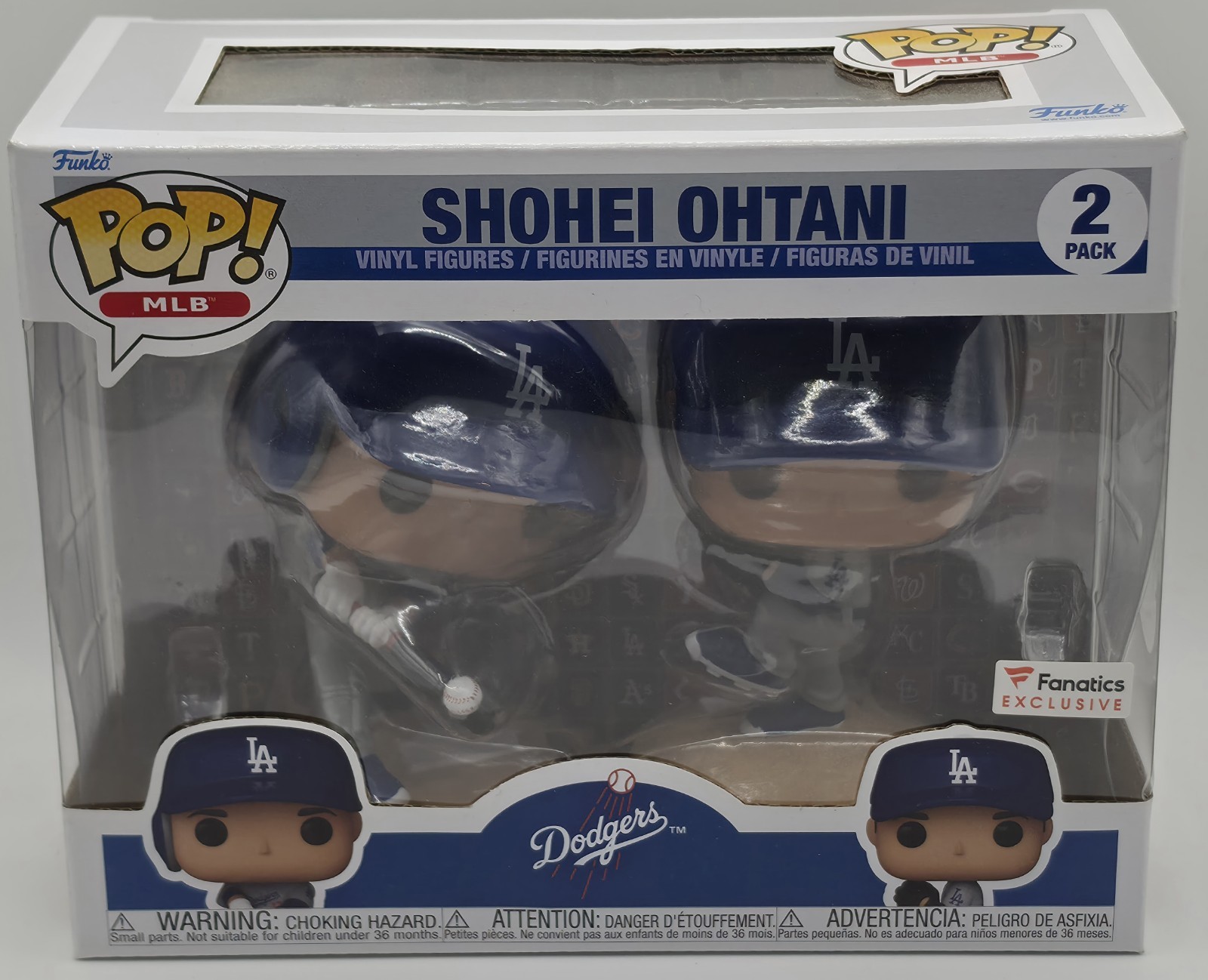 🔥 Shohei Ohtani Funko Pop! 2-Pack MLB Fanatics Exclusive LA Dodgers Mint NIB 