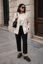 Jenni Kayne Black Leather Lug Sole Mule Clogs Slip On Made in Portugal EU 39