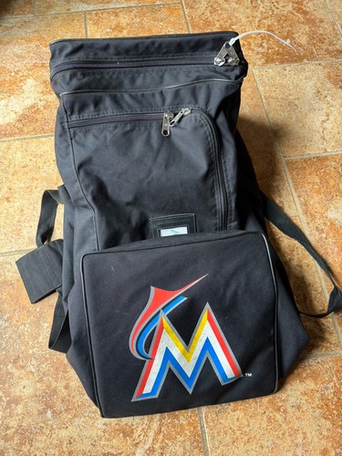 Vintage Miami Marlins Team Player Issued Duffel Game Bag Used Large Travel MLB