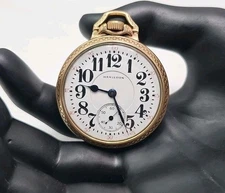 Vintage Hamilton 992 Railroad Grade 10k Gold Filled Pocket Watch 21j  See Descri