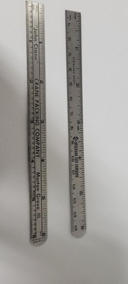 Vintage Pocket Ruler Ericson Company Crane Packaging Lot Of 2  Advertising