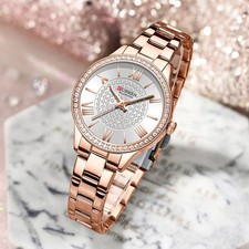 Womens Waterproof Small Dial Quartz Watch Minimalist Elegant Wristwatch